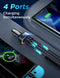 Joyroom CL20 4 In 1 PD Fast Car Charger With Coiled Lightning Cable