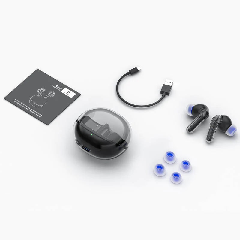 SoundPEATS Clear Transparent Design Wireless Earbuds
