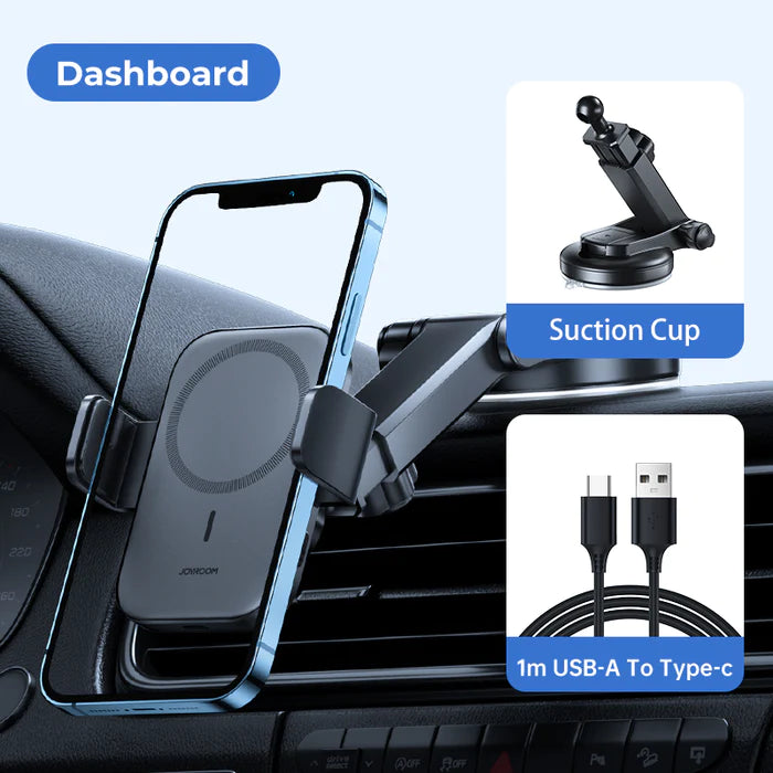 JOYROOM JR-ZS295 Magnetic Wireless Car Charger Holder -Black (Dashboard)