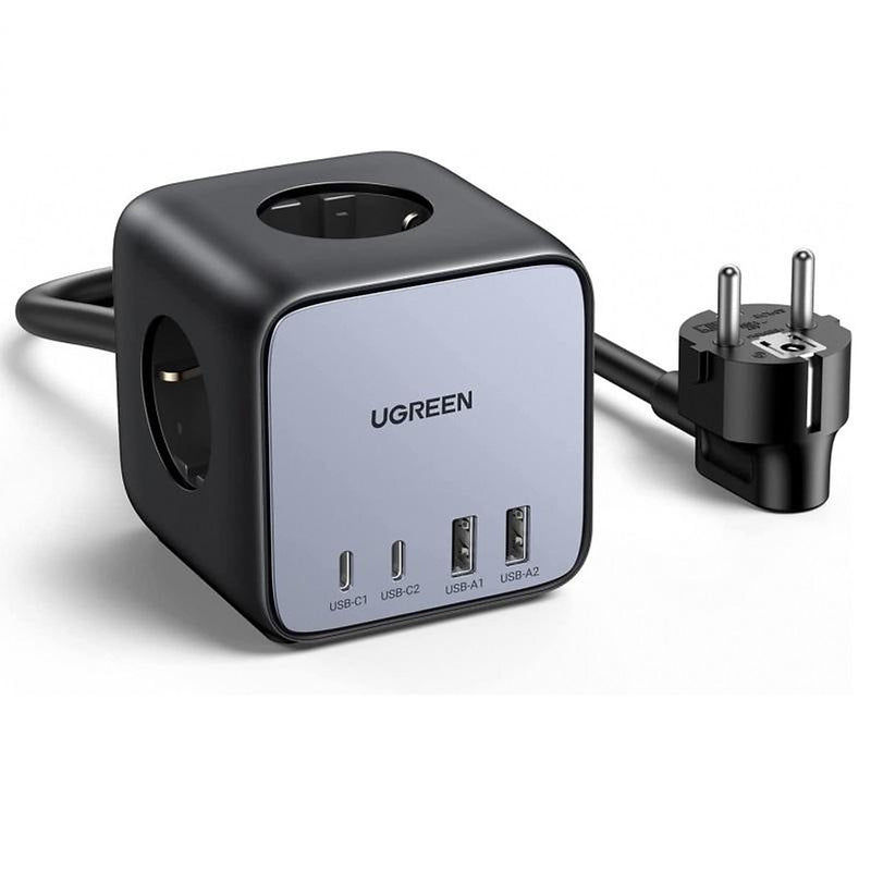 UGreen 60113  DigiNest Cube GaN 7-in-1 USB C Power Strip 65W Charging Station for Home and Office with 6ft Extension Cord, 3 Outlets, 2 USB C, 2 USB A