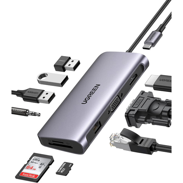 UGREEN 80133 USB C Hub 10 in 1 with 4K HDMI